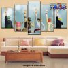 Cute 5 Pieces One Piece Team Canvas Wall Art