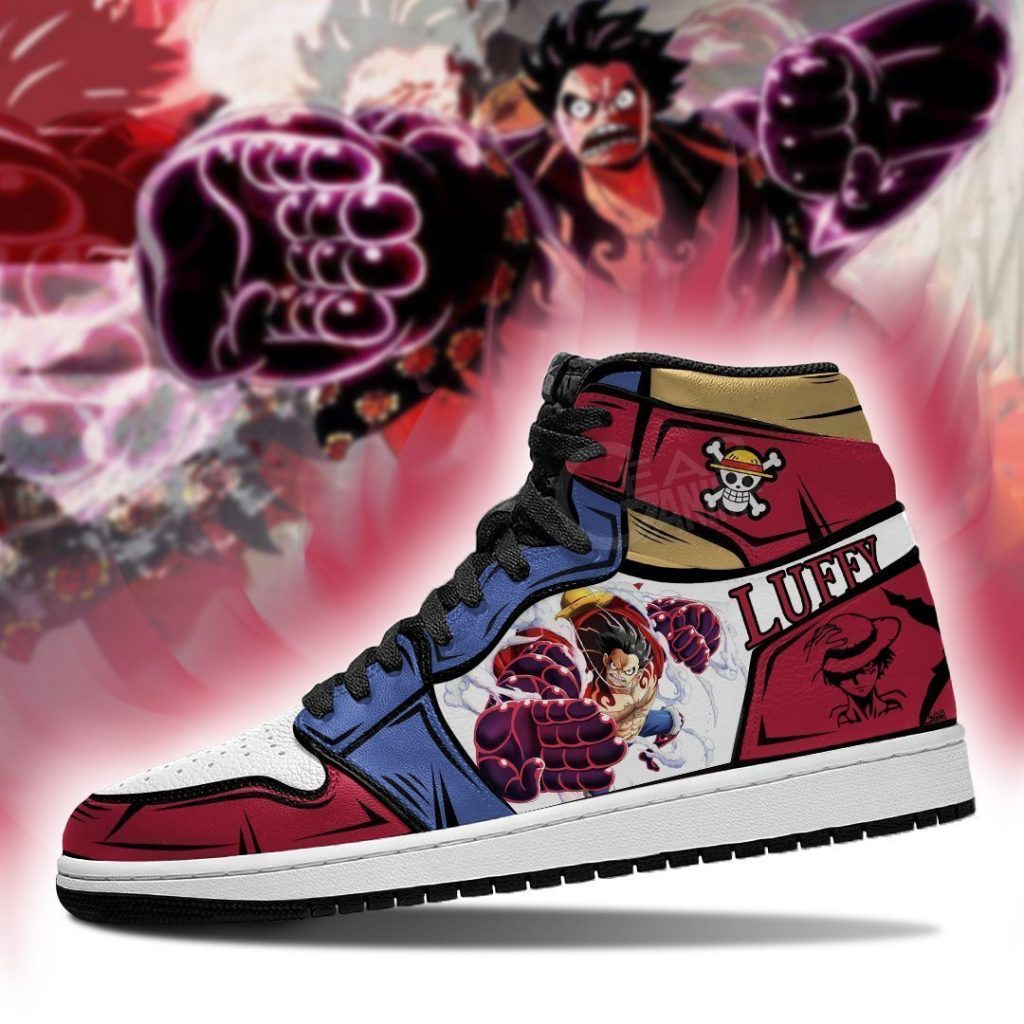 One Piece Monkey D Luffy Sneakers Gear 4 JD Sneakers One Piece Store