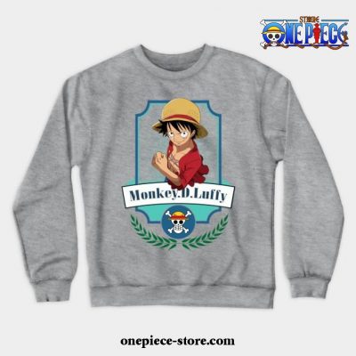 One Piece Anime - Monkey D Luffy Crewneck Sweatshirt Ver 4 Gray / S