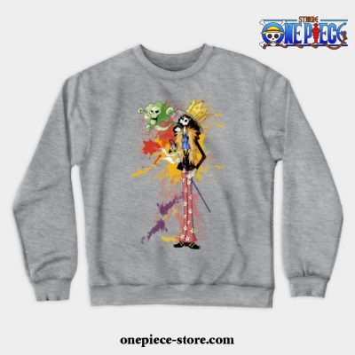 One Piece Art Work Crewneck Sweatshirt Gray / S