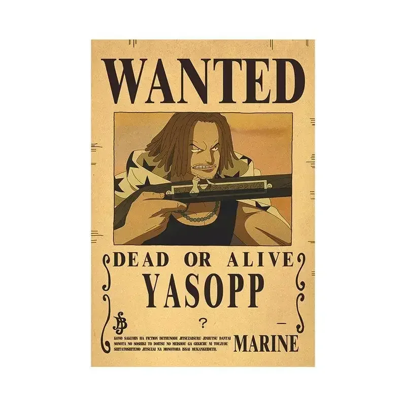 Anime One Piece Luffy 3 Billion Bounty Wanted Posters Four Emperors Kid Action Figures Vintage Wall 22 - One Piece Store