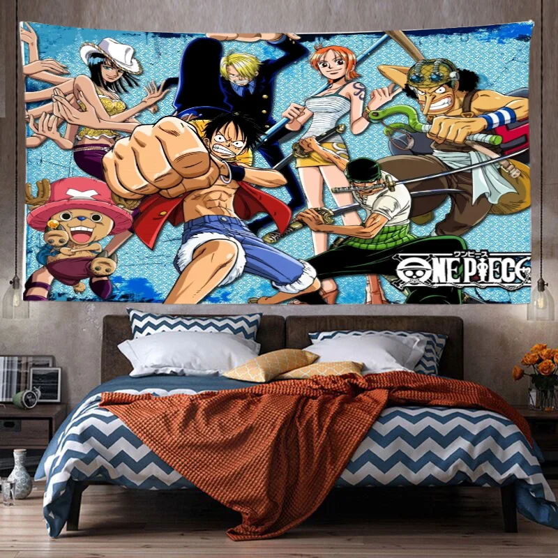 One Piece Edward Newgate Sanji Decorative Hanging Cloth Oversized Decorative Tapestry Bedside Background Wall Bedroom Decoration 2 - One Piece Store