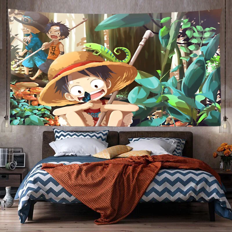 One Piece Edward Newgate Sanji Decorative Hanging Cloth Oversized Decorative Tapestry Bedside Background Wall Bedroom Decoration 8 - One Piece Store