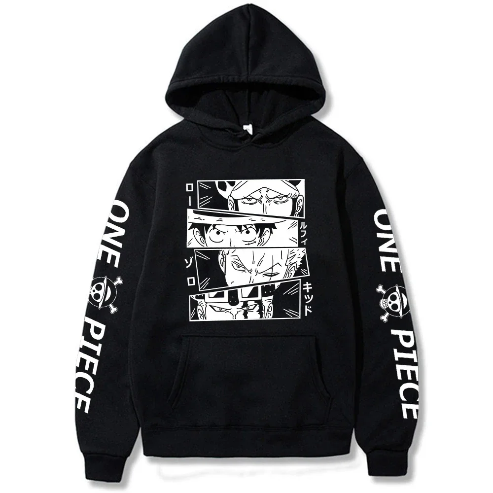 Anime One Piece Zoro, Luffy, Law Hoodie