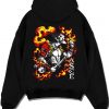 ACEFLME A.black hoodie flat back design - One Piece Store