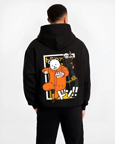 BEPOEX B.black hoodie male back view - One Piece Store