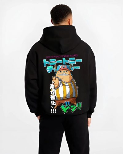 CHOPSTR B.black hoodie male back view - One Piece Store