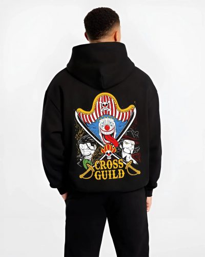 CRSGXD B.black hoodie male back view - One Piece Store