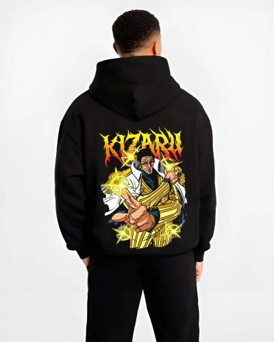 KIZARU1 B.black hoodie male back view - One Piece Store