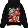 LUFCAP A.black hoodie flat back design - One Piece Store