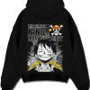 LUFPRT A.black hoodie flat back design - One Piece Store