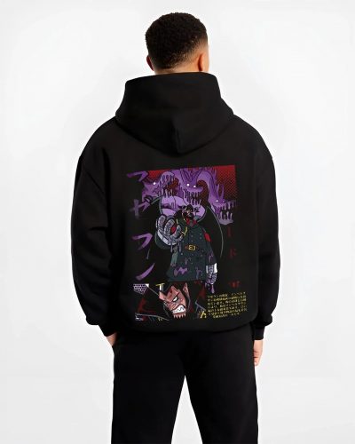 MAGVEN B.black hoodie male back view - One Piece Store