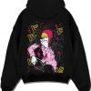 ROSQTE A.black hoodie flat back design - One Piece Store
