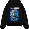 trafalgar law bepo one piece black hoodie flat back design - One Piece Store